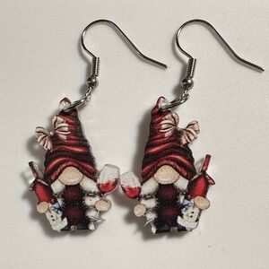 Festive Red Gnome Earrings